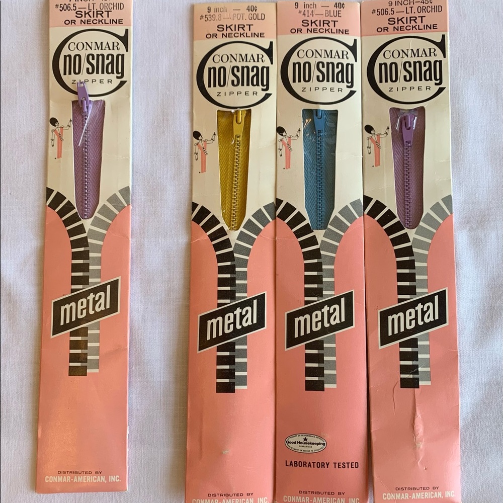 4 Vintage ConMar spring color skirt zippers